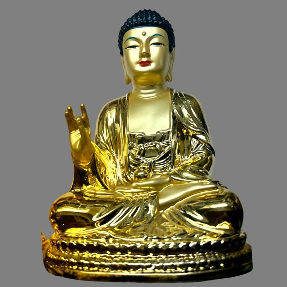 BEAUTIFUL IRON CAST BUDDHA - Picture 11 of 15